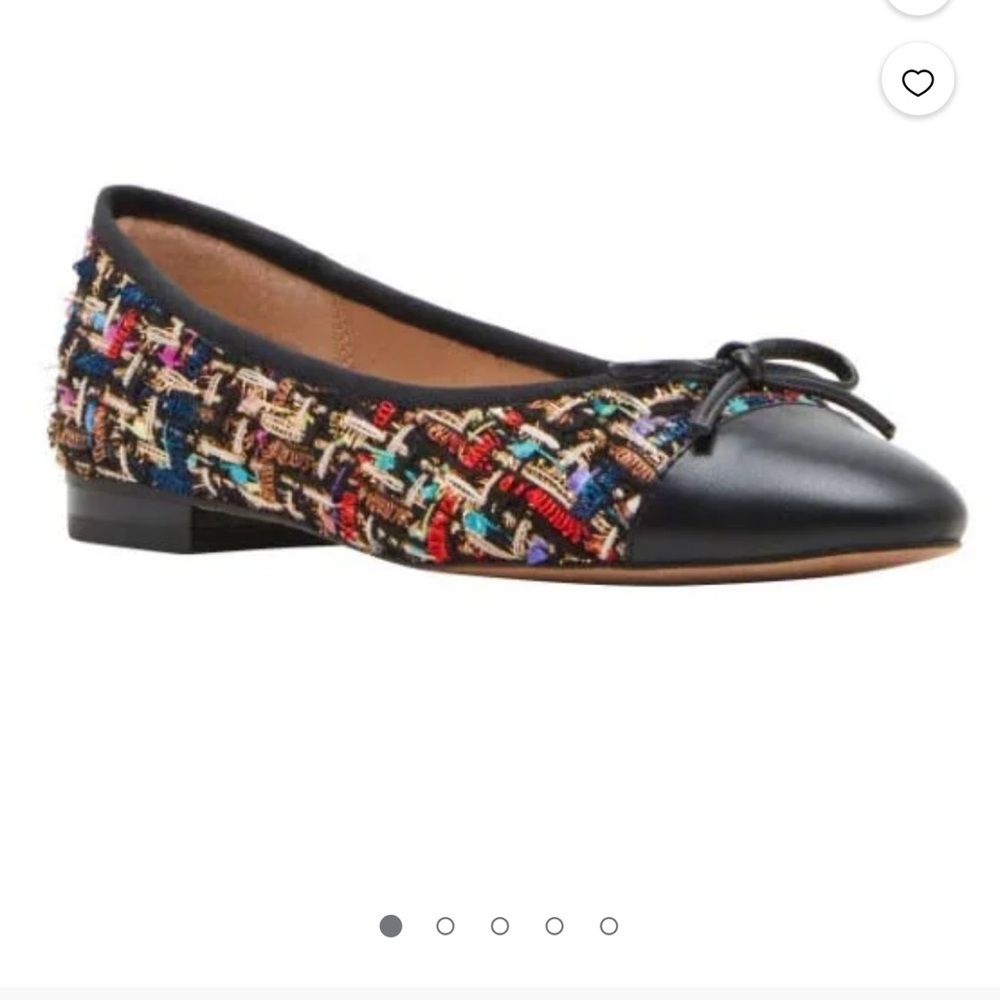 Steve Madden Glossie Multi Tweed Flat Slip on Ballet Flat Size 6.5 women’s